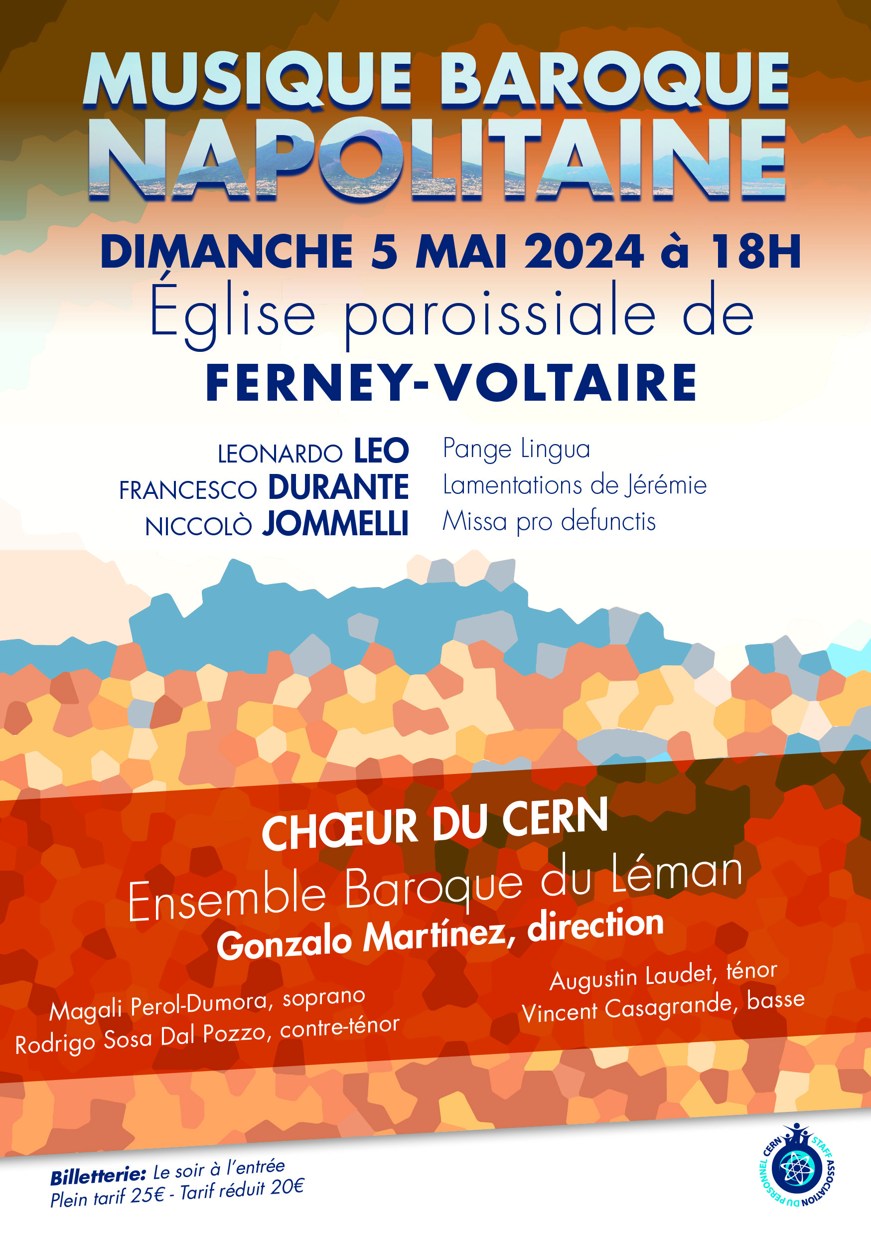 Flyer for CERN choir concert on the 5th May 2024