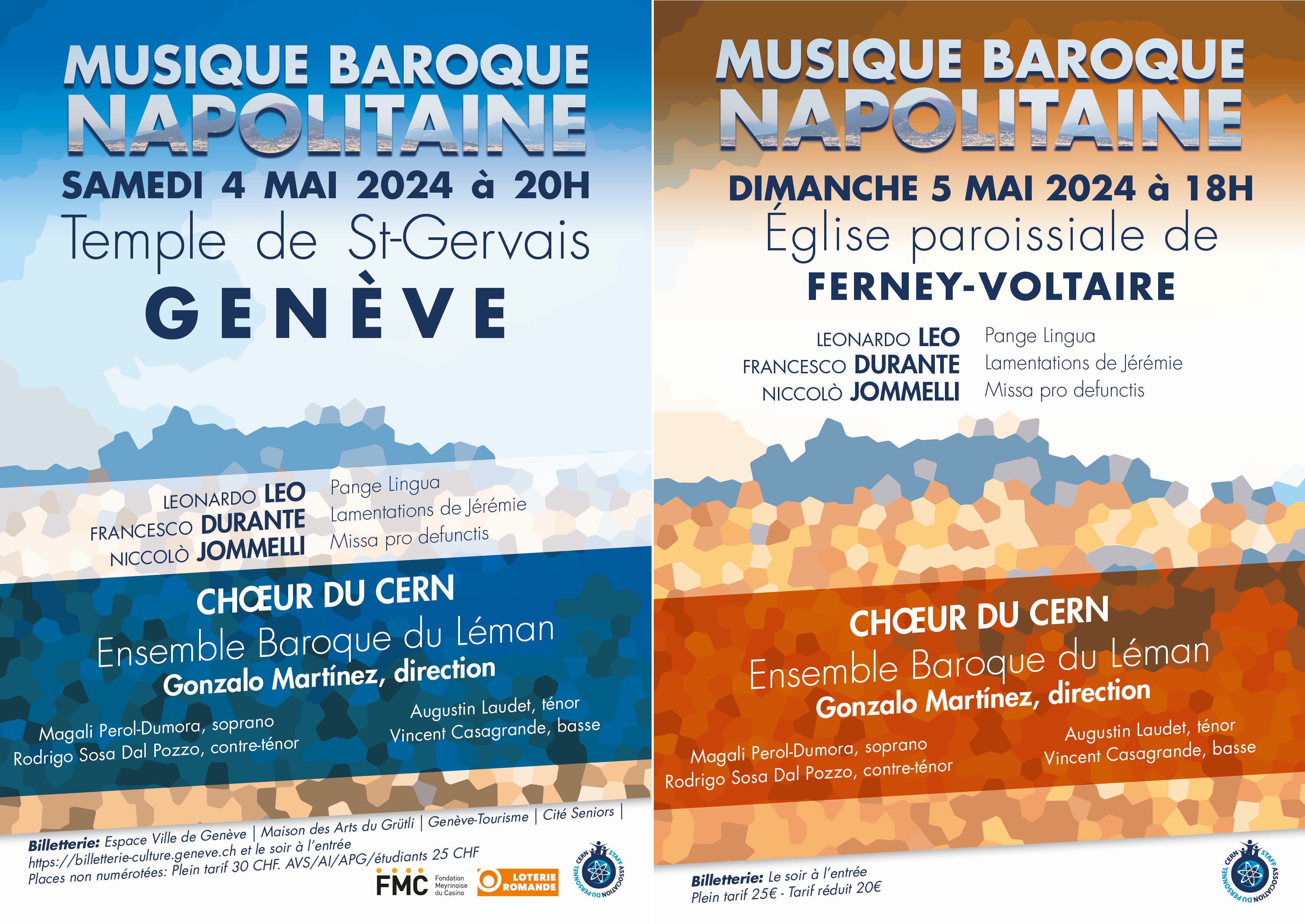 Flyers for CERN Choir concerts - May 2024