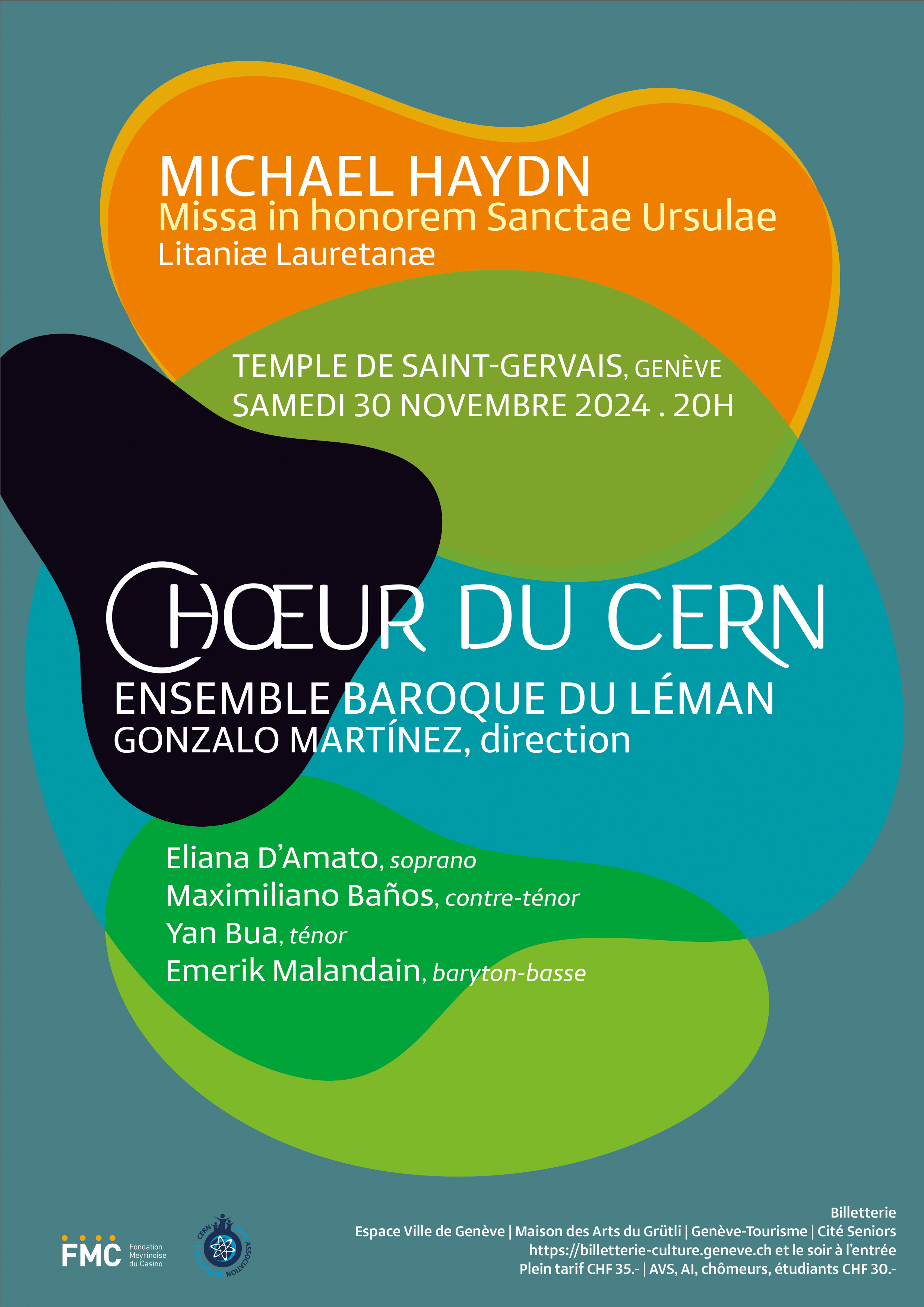 Flyer for CERN choir concert -- November 2024