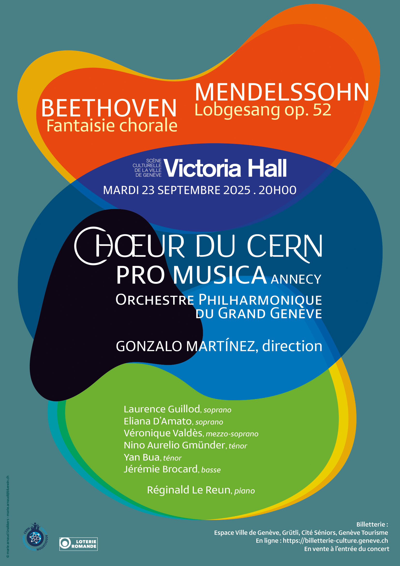 Flyer for CERN choir concert -- September 2025