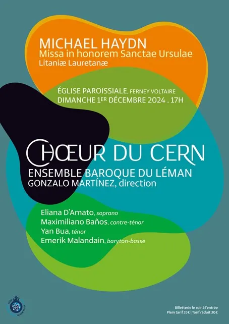 Poster for CERN Choir Concert of Haydn in Ferney